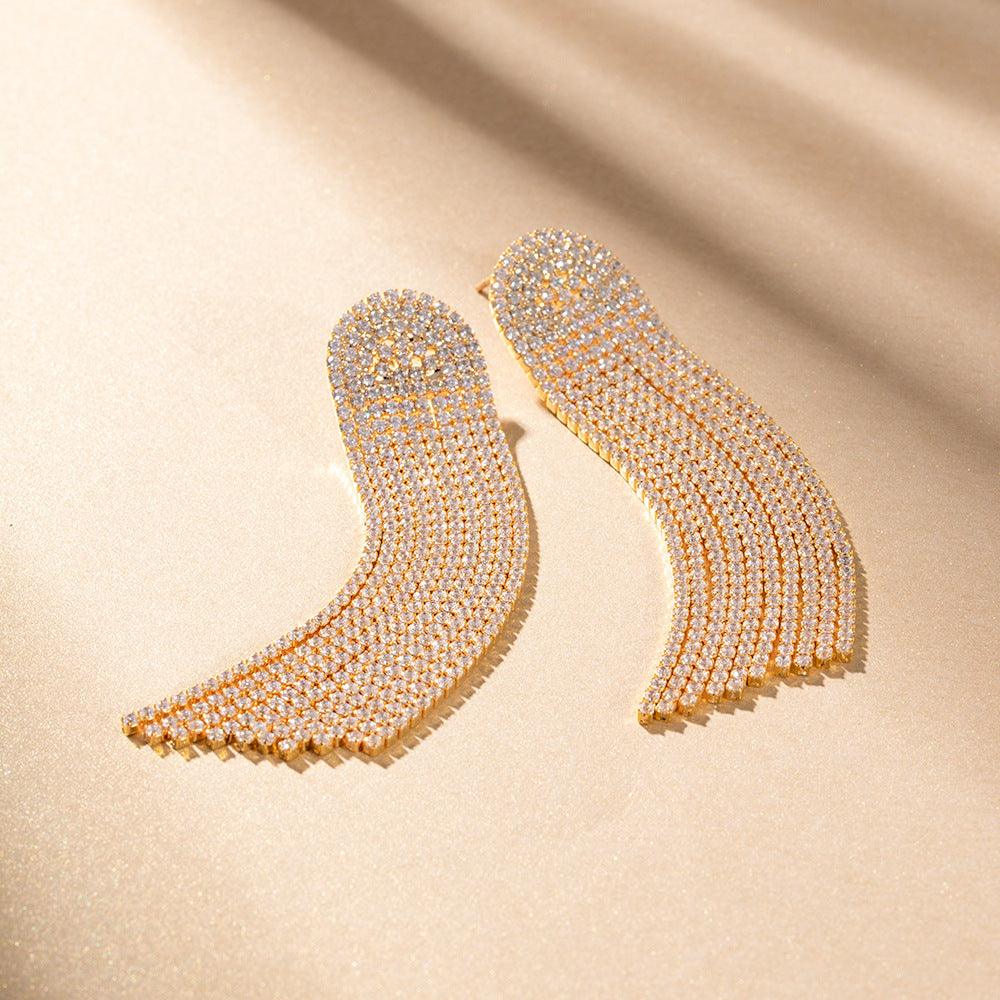 FRENCH RIVIERA|Skyla Earrings -clear rhinestone earrings