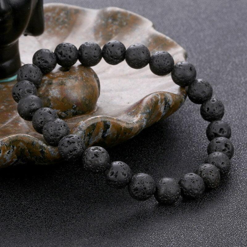 Natural stone bracelet, Lava stone