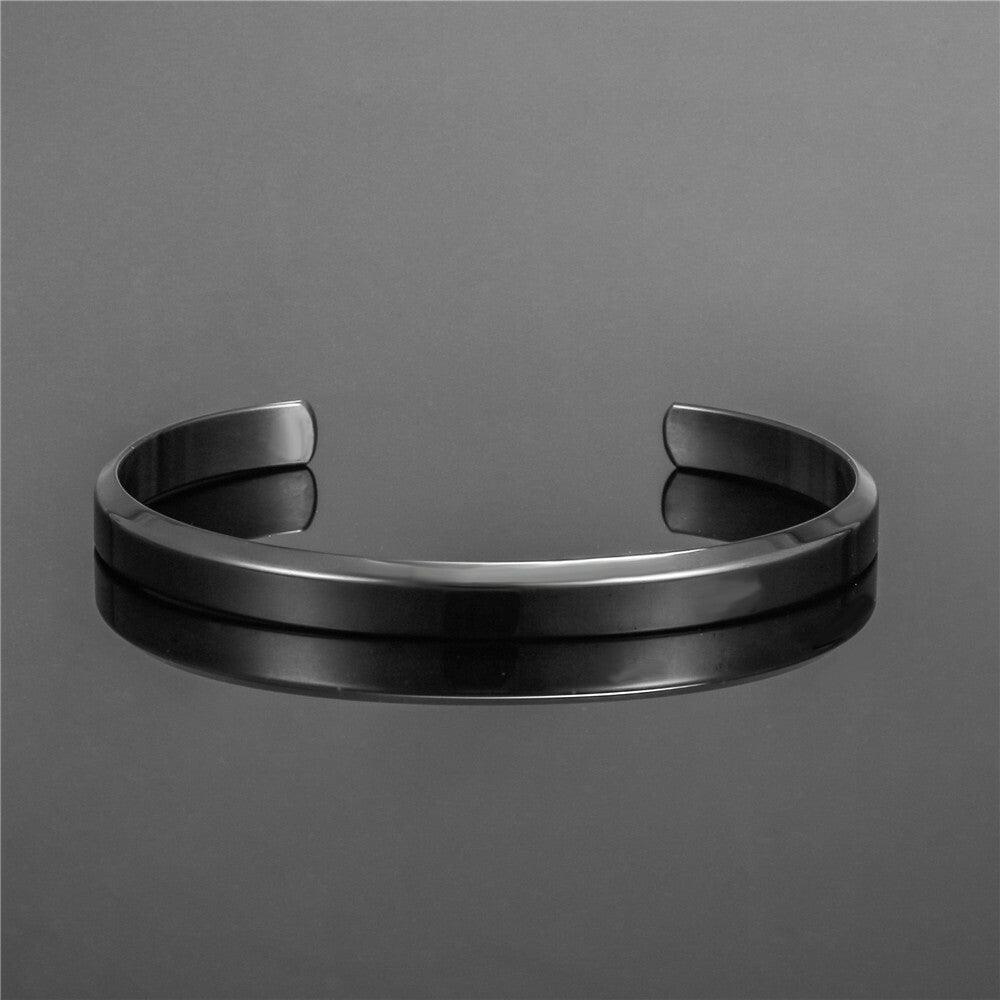 Surgical steel bracelet, Max - simple black bracelet