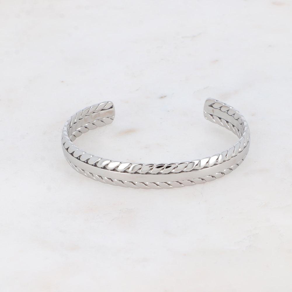 BOHM PARIS Stockholm|Jonc Merle surgical steel bracelet (silver)