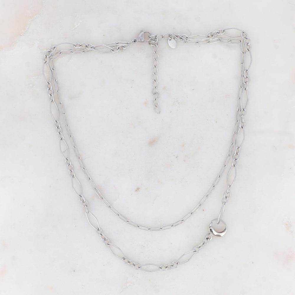 BOHM PARIS Stockholm|Collier Vivien surgical steel chain (silver)