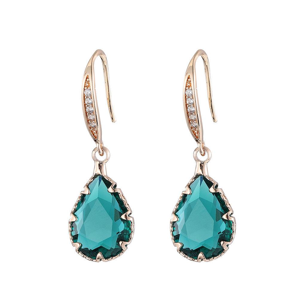 FRENCH RIVIERA | Mathilde Earrings - green drop earrings