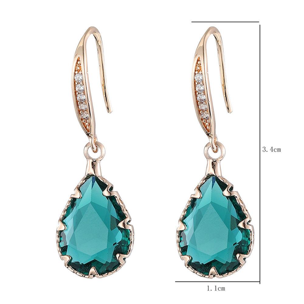 FRENCH RIVIERA | Mathilde Earrings -vihreät pisarakorvakorut