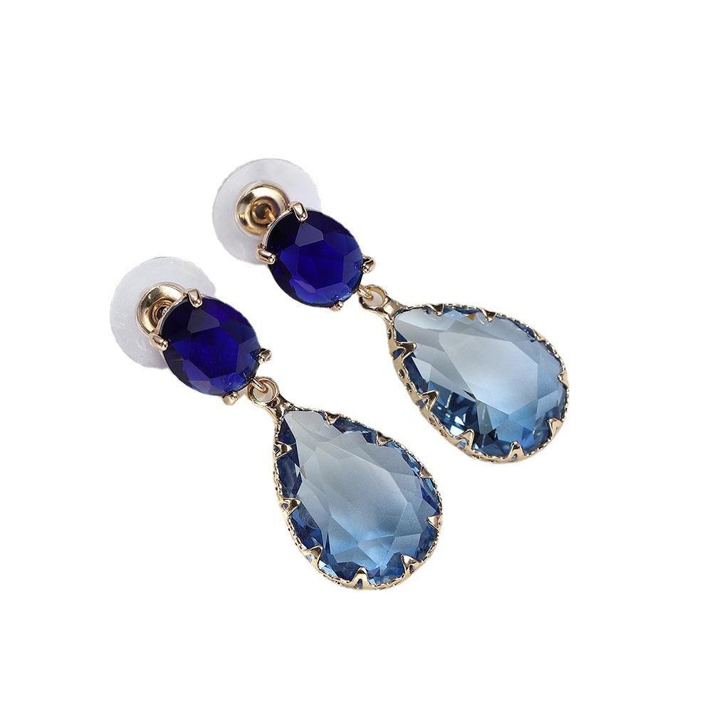 FRENCH RIVIERA|Marietta Earrings -blue drop earrings