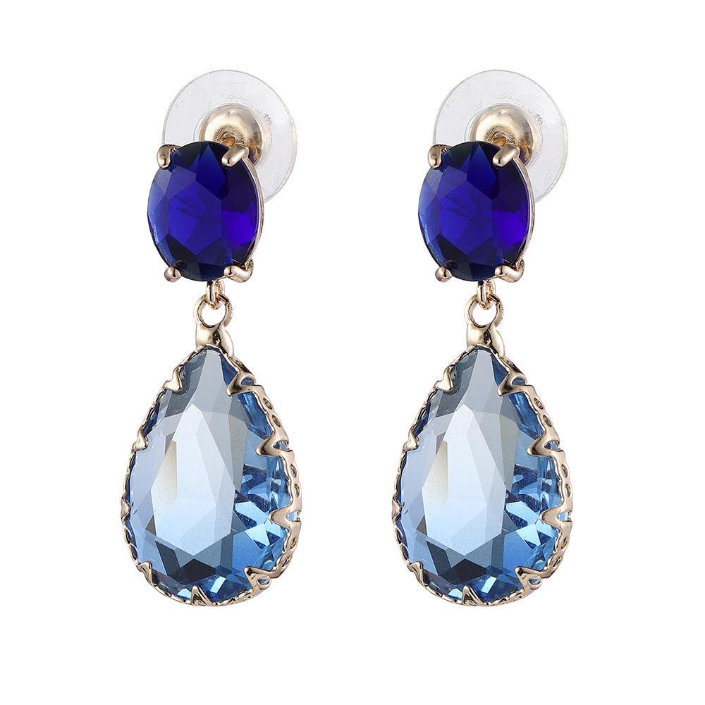 FRENCH RIVIERA|Marietta Earrings -blue drop earrings