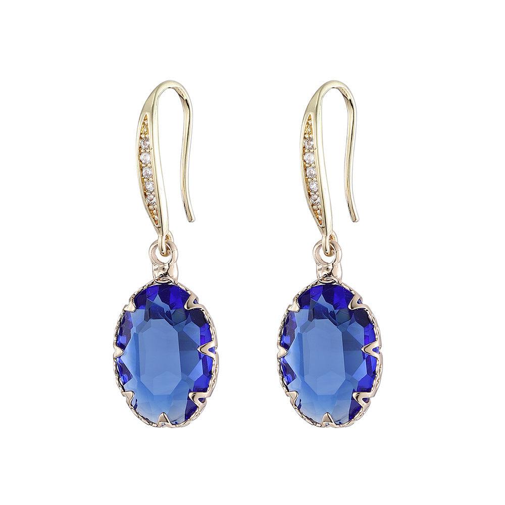 FRENCH RIVIERA|Minette Earrings - blue sparkling earrings