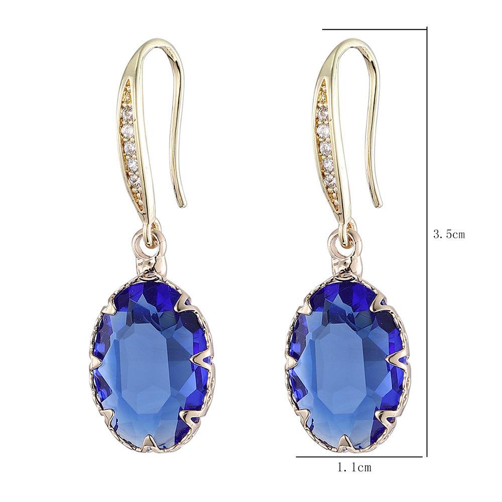 FRENCH RIVIERA|Minette Earrings - blue sparkling earrings