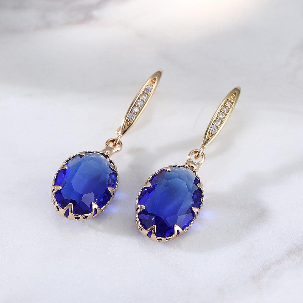 FRENCH RIVIERA|Minette Earrings - blue sparkling earrings