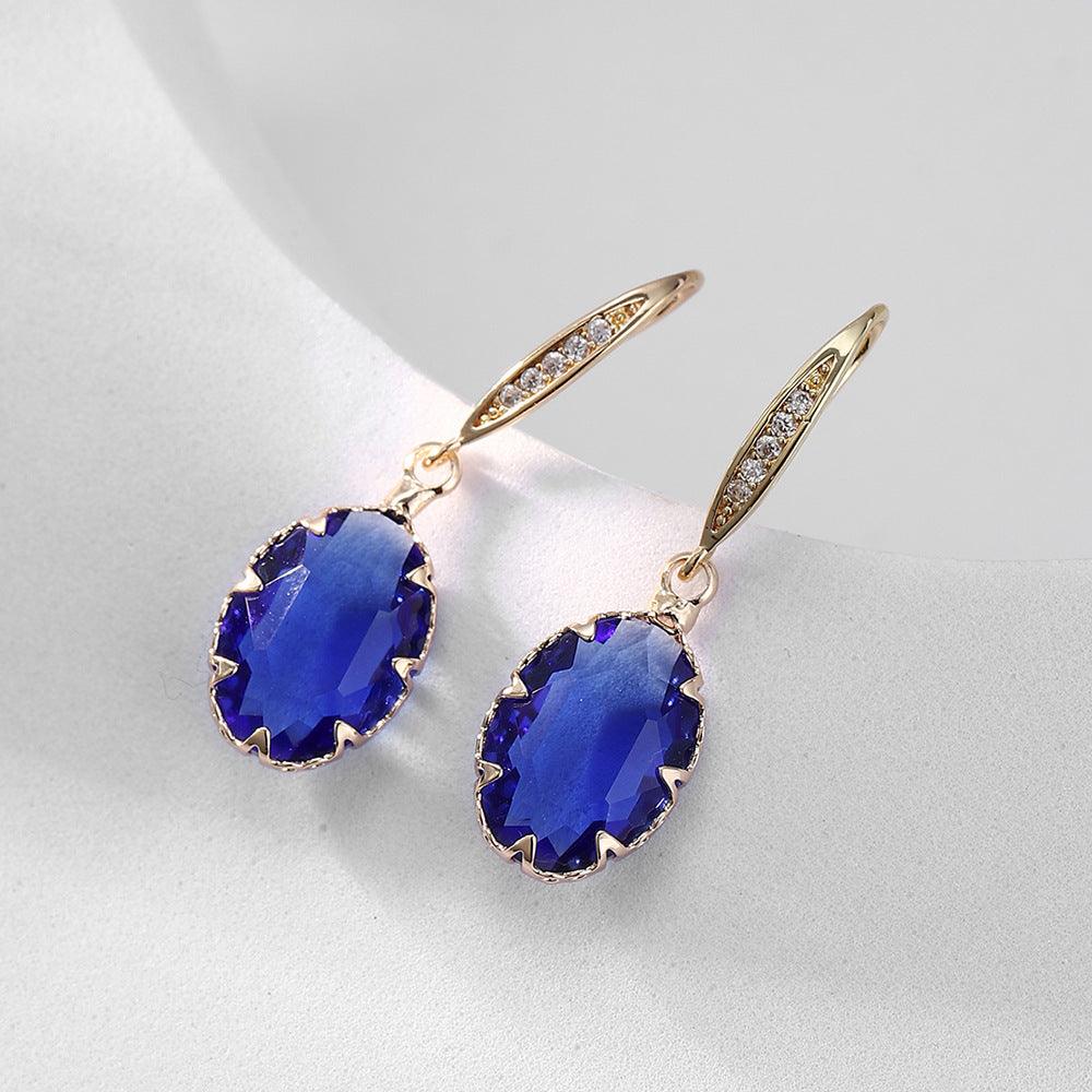 FRENCH RIVIERA|Minette Earrings -siniset kimaltavat korvakorut