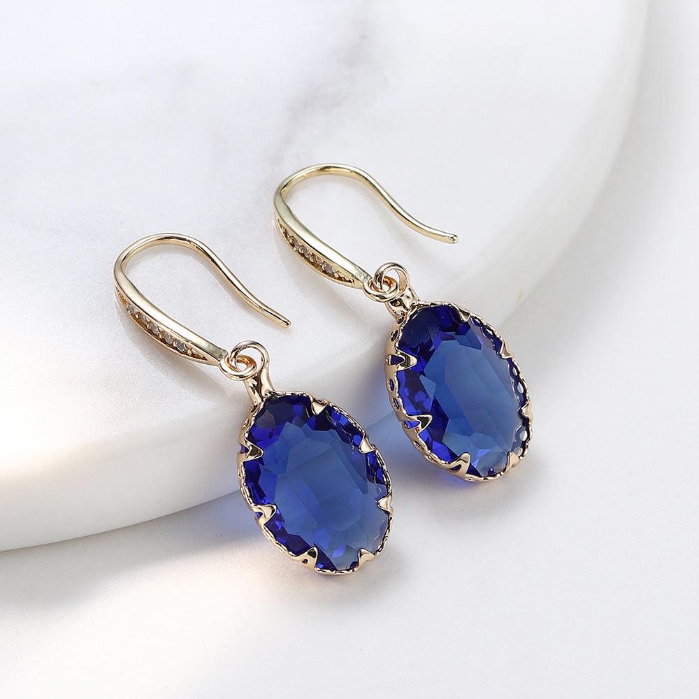 FRENCH RIVIERA|Minette Earrings - blue sparkling earrings