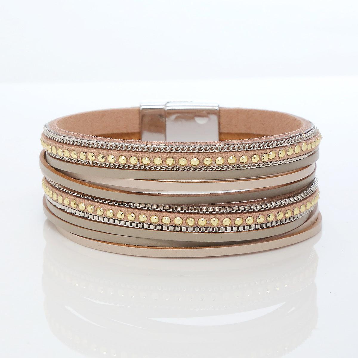 FRENCH RIVIERA|Loreine brown layered bracelet