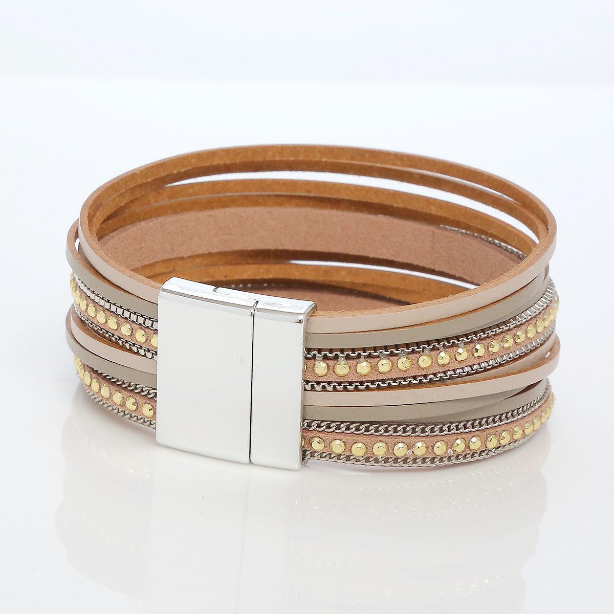 FRENCH RIVIERA|Loreine brown layered bracelet