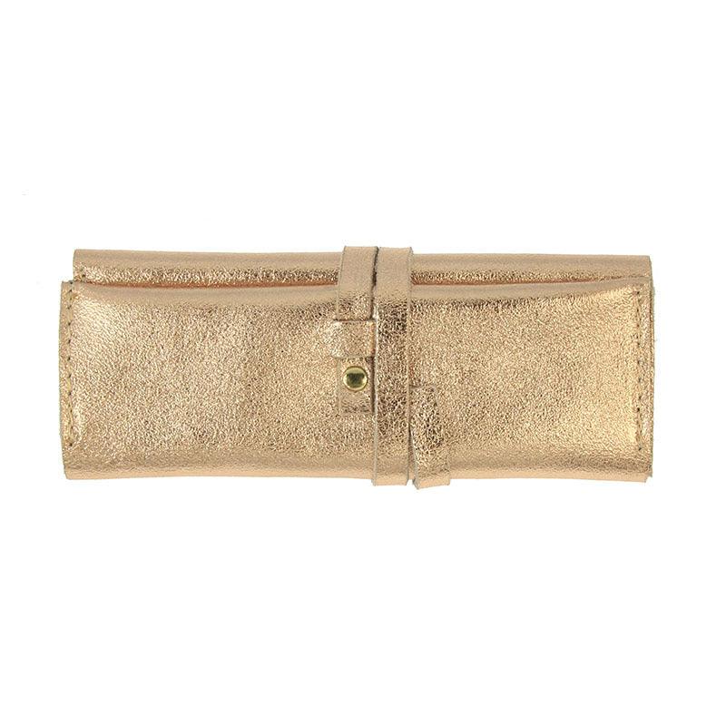 Pochette à bijoux Harmony leather jewelry storage pouch (gold)