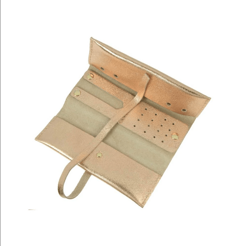 Pochette à bijoux Harmony leather jewelry storage pouch (gold)