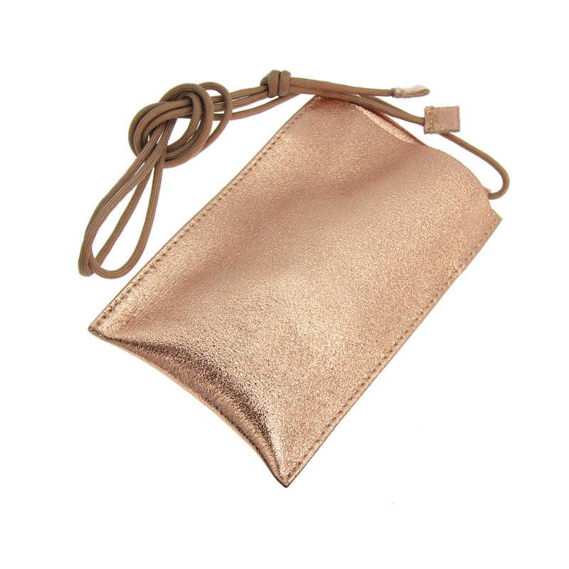 Pochette pour Smartphone - leather phone case (rose gold)