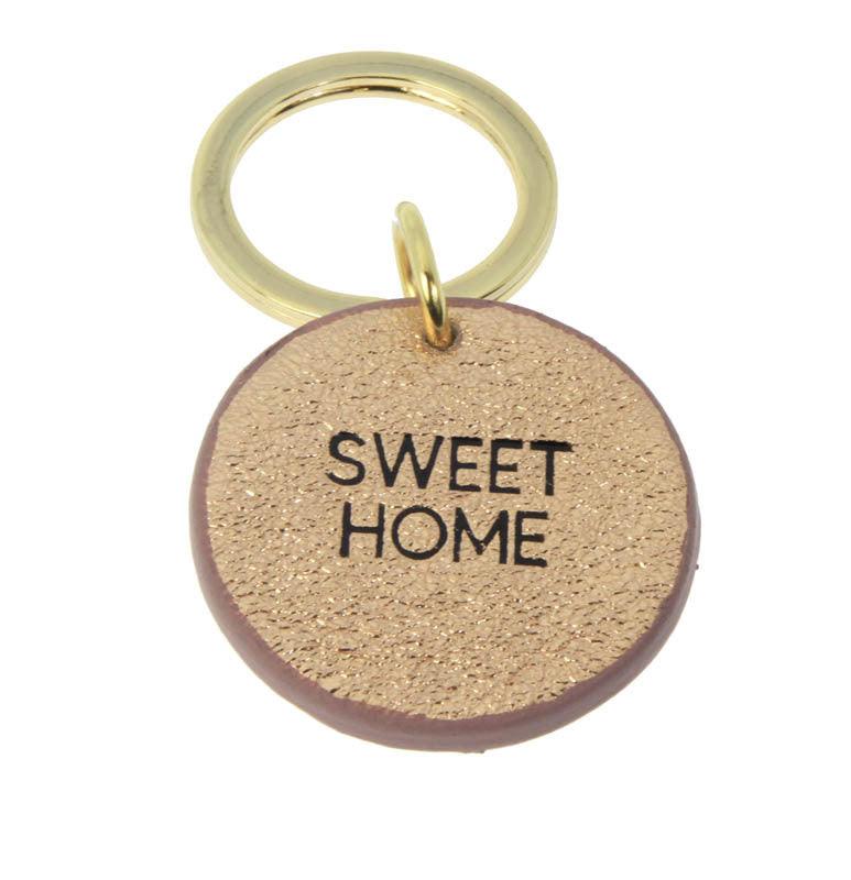 FRENCH RIVIERA, Sweet Home rose gold leather keychain