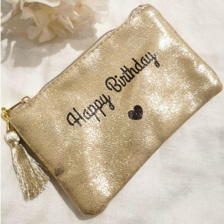 Happy Birthday bag (gold)