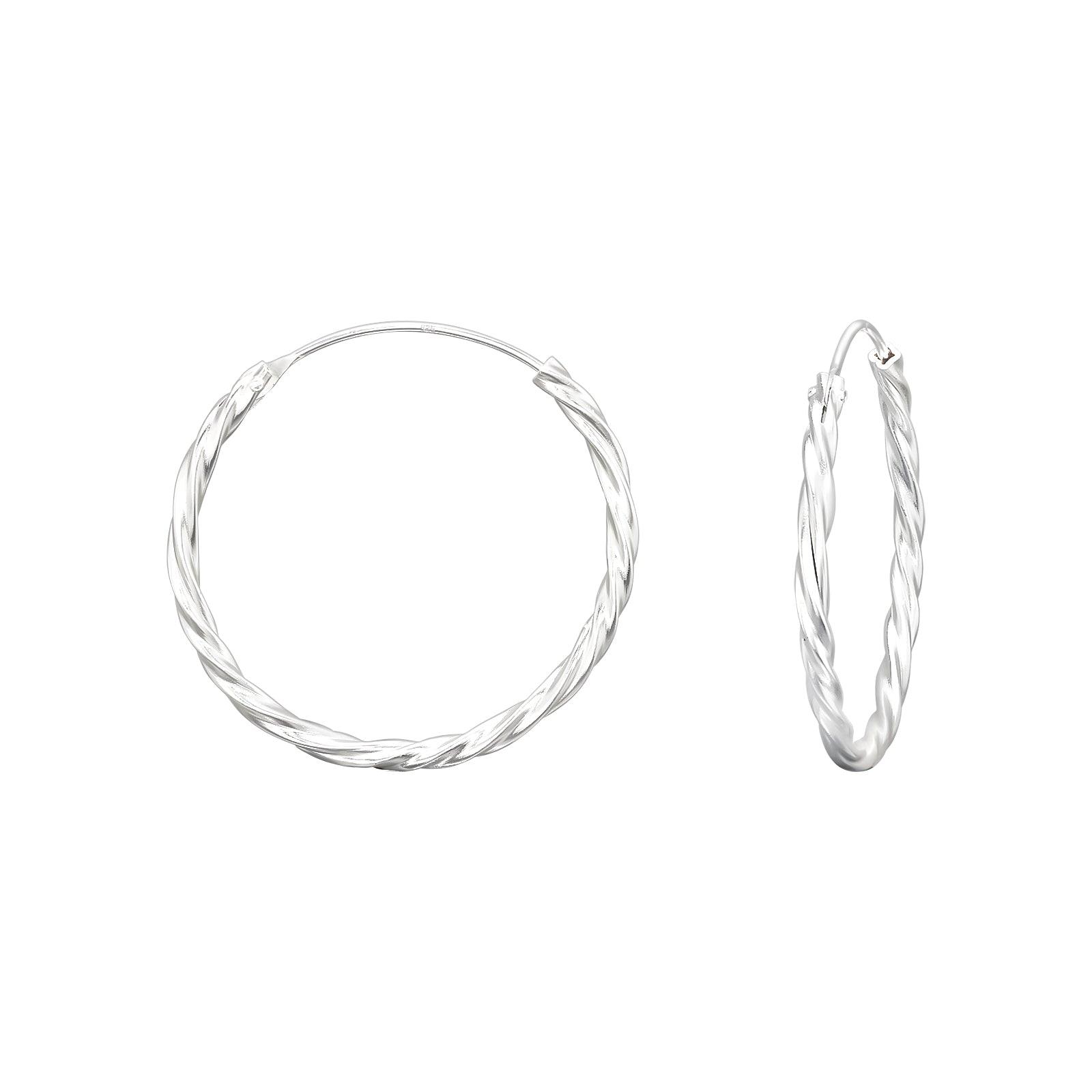 Silver rings, Linnéa spiral rings with 22mm diameter