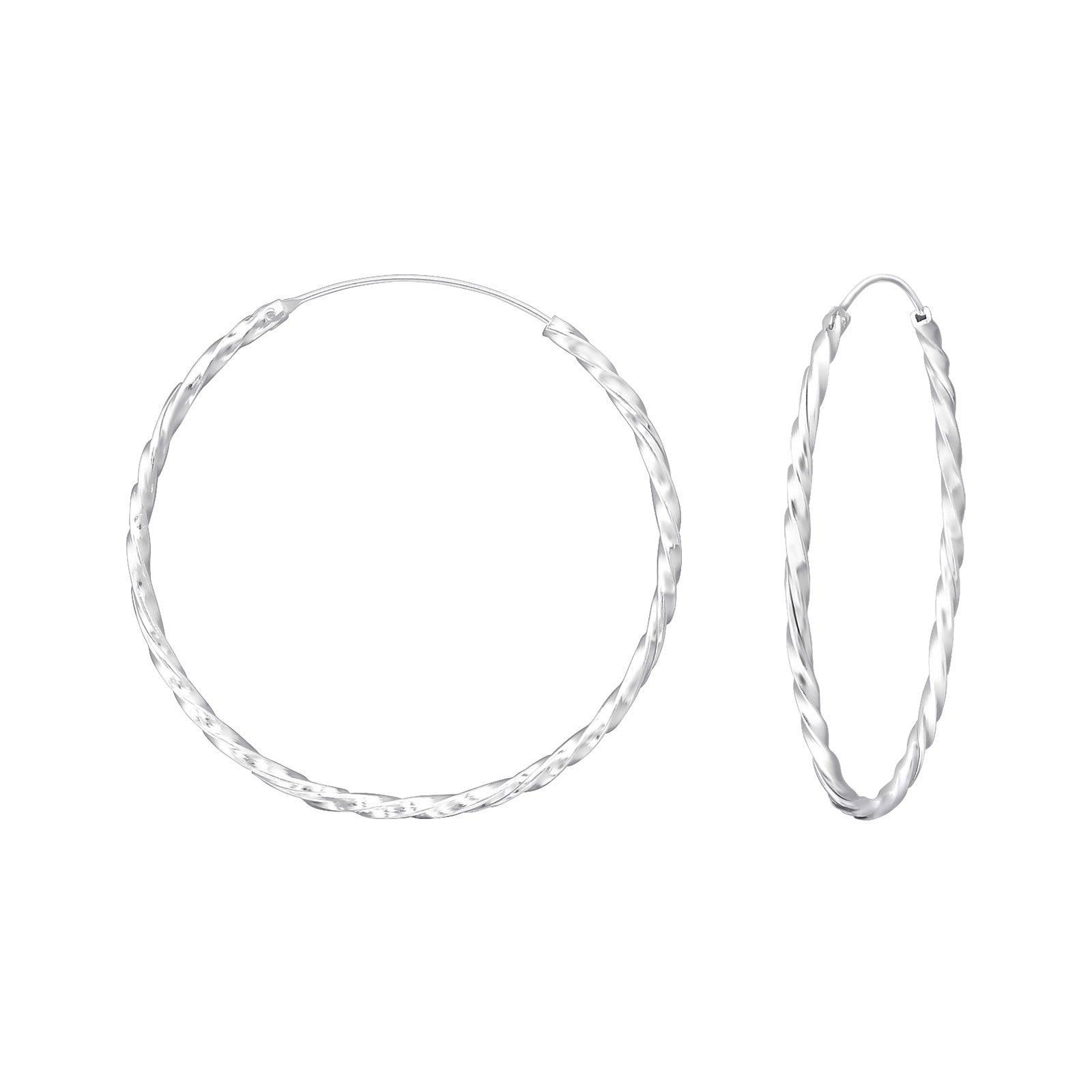 Silver rings, Linnéa spiral rings with a diameter of 28mm