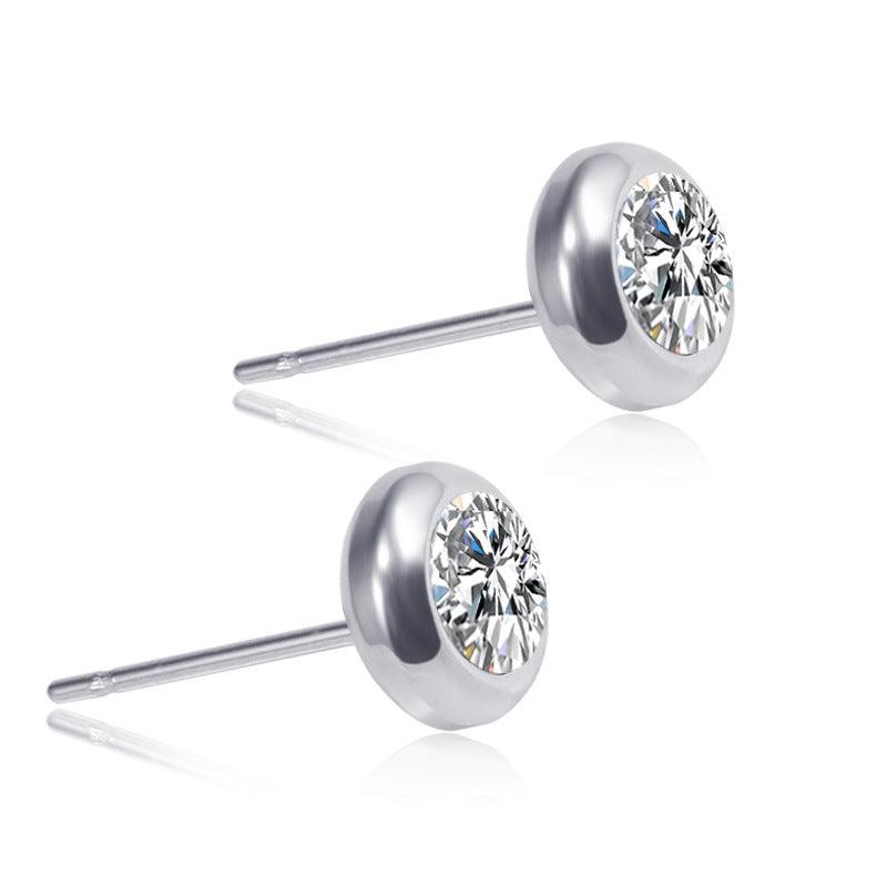 Surgical Steel Studs|Theo Earrings -clear stud earrings