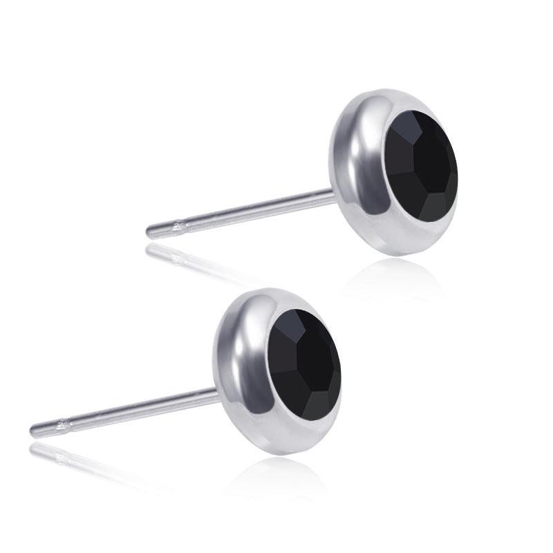 Surgical Steel Studs|Theo Earrings -black stud earrings