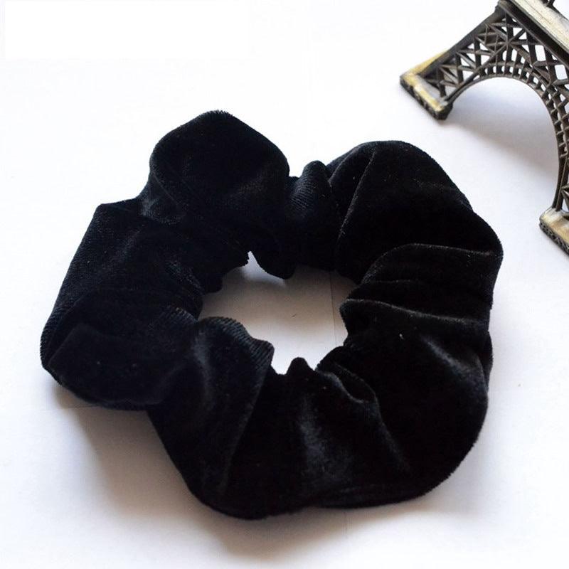 SUGAR SUGAR, Soft Velvet Scrunchie - black velvet donut