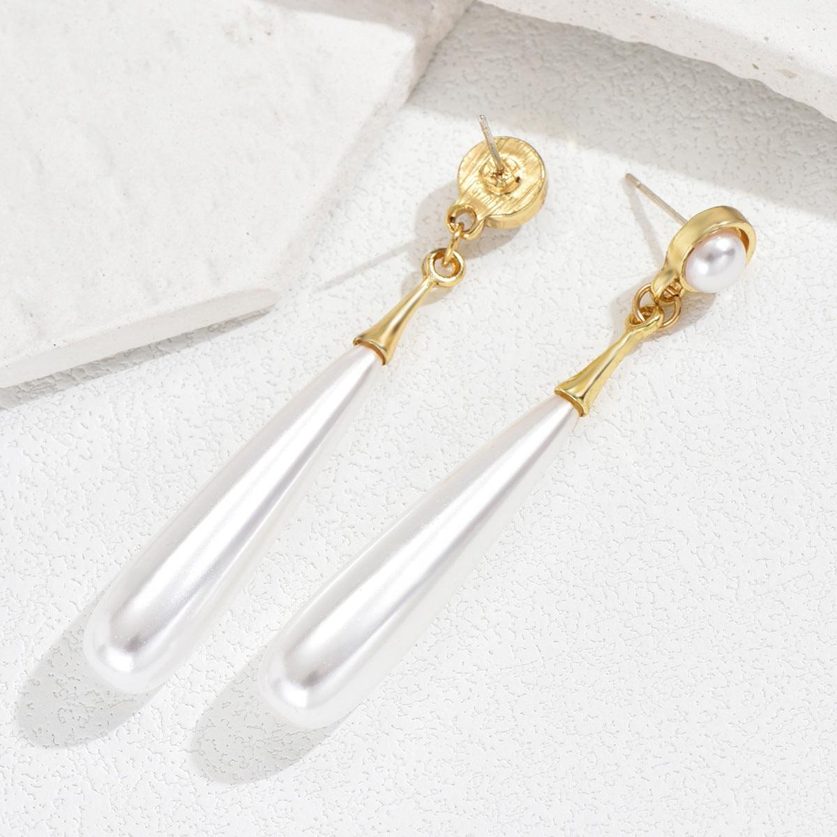 FRENCH RIVIERA|Vivienne teardrop pearl earrings