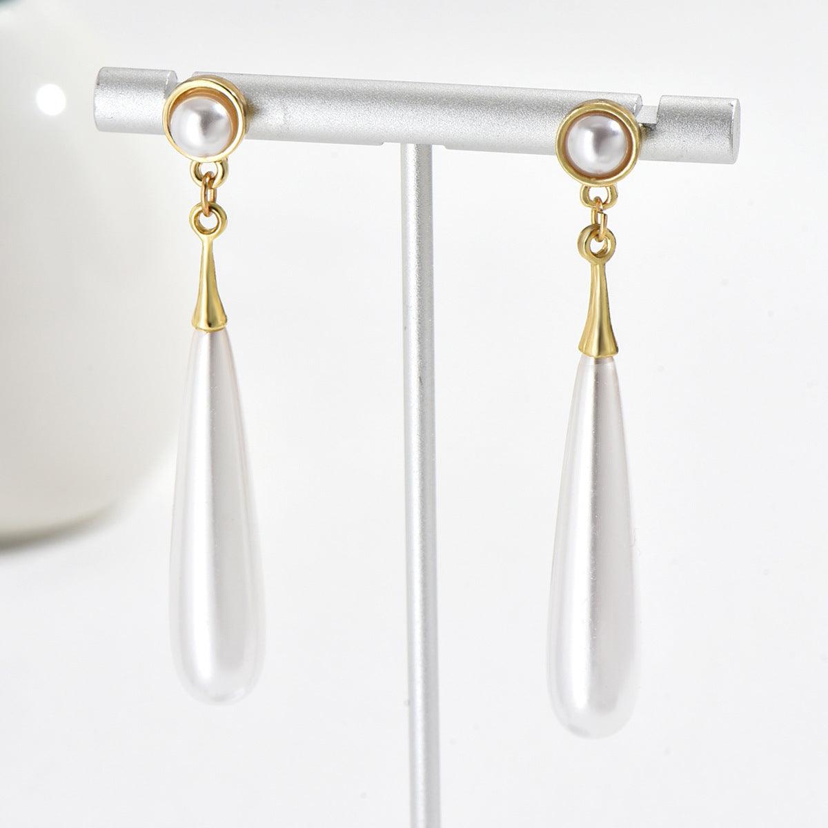 FRENCH RIVIERA|Vivienne teardrop pearl earrings