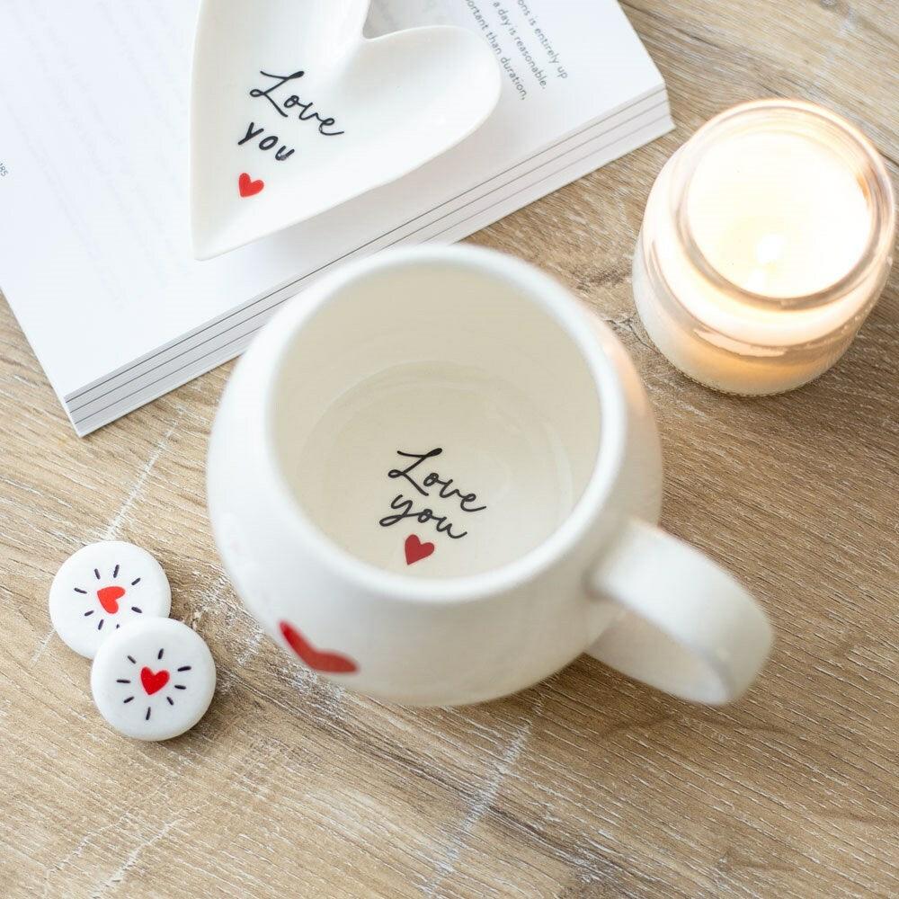 Mug, Love Heart Mug with a hidden message