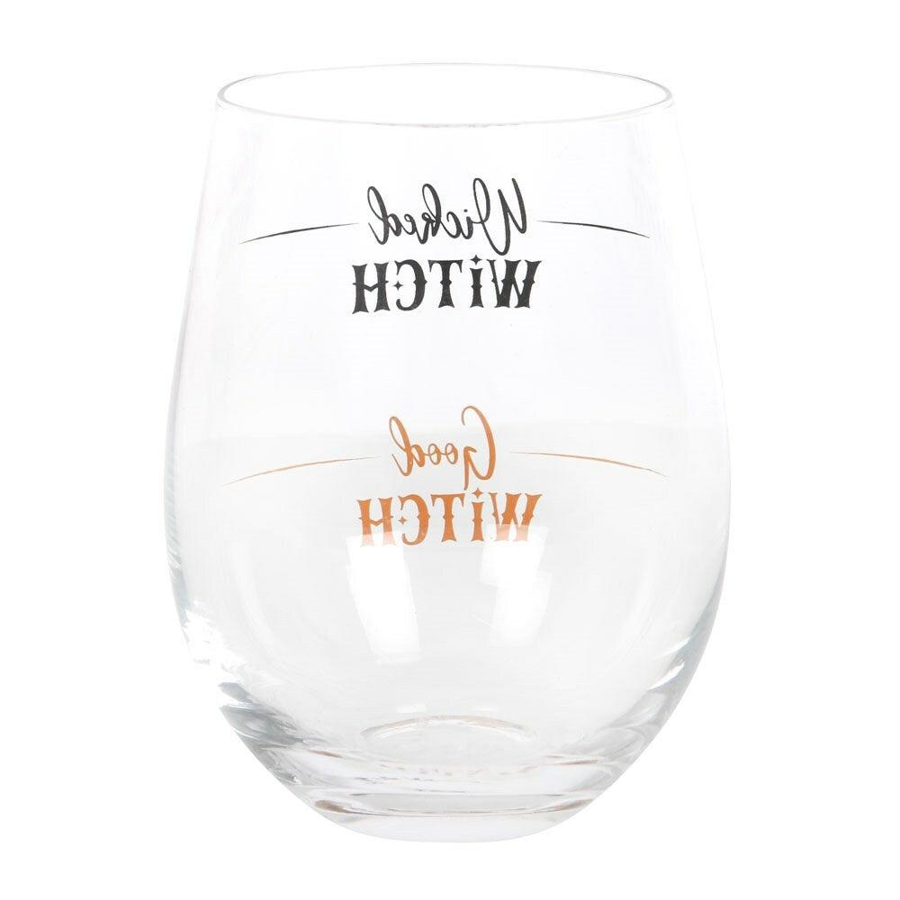 Wicked Witch Wine Glass with text