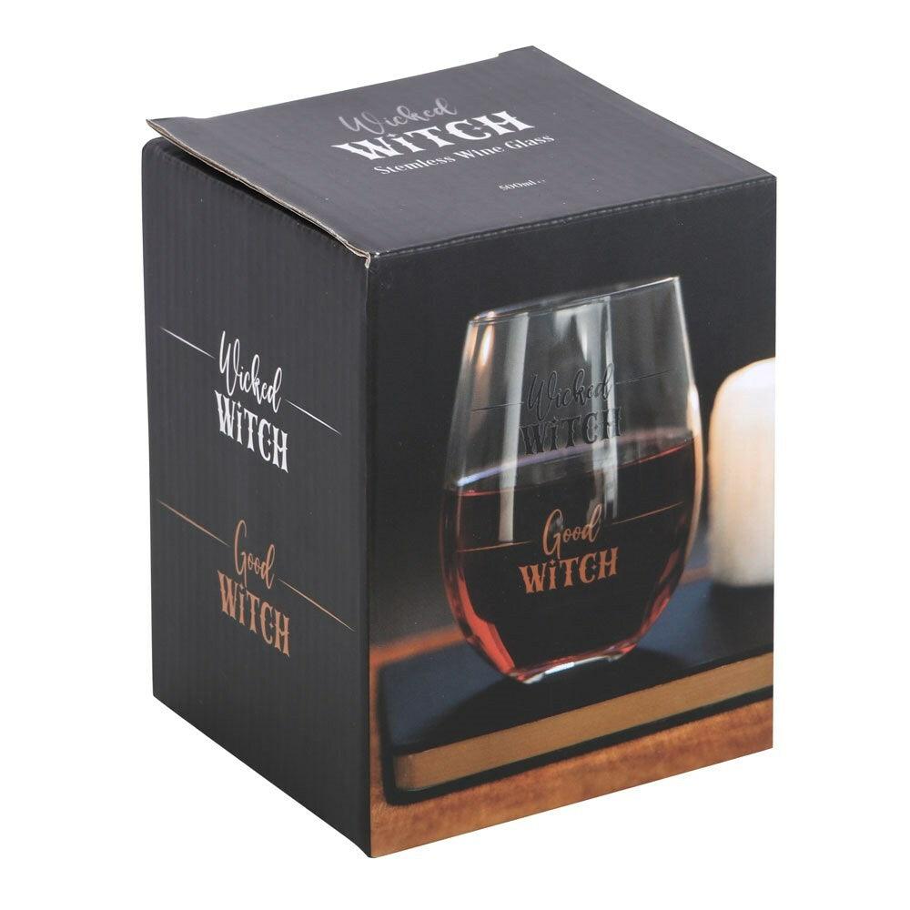 Wicked Witch Wine Glass with text