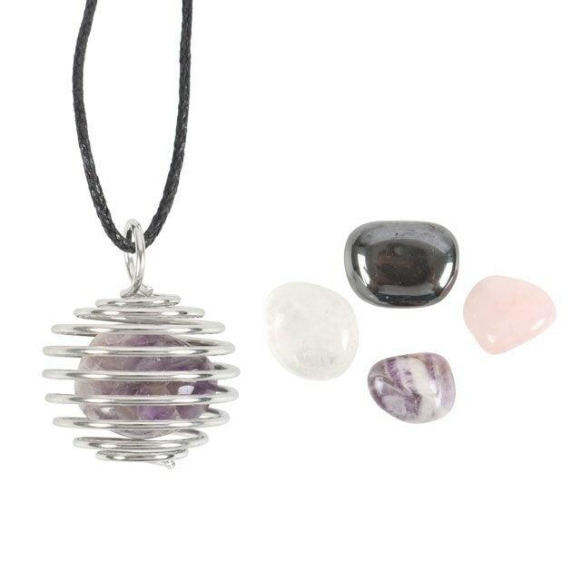 Build Your Own Crystal Necklace - natural stone necklace gift box