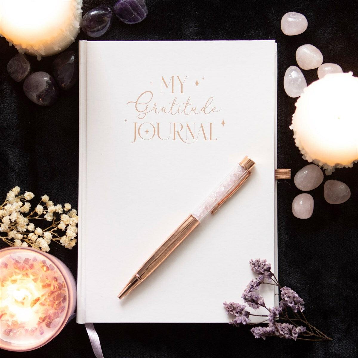 My Gratitude Journal and Rose Quartz Pen