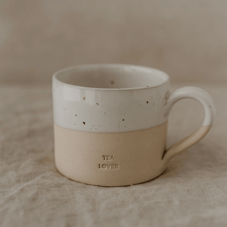 Mug, Tea Lover Mug - handmade text mug