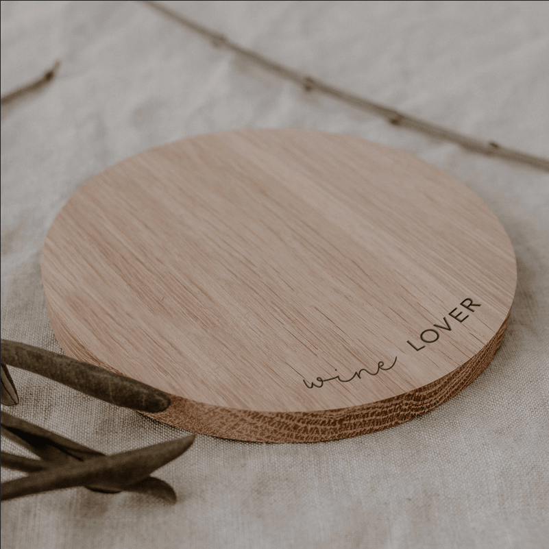 Wine Lover Coaster - wooden coaster