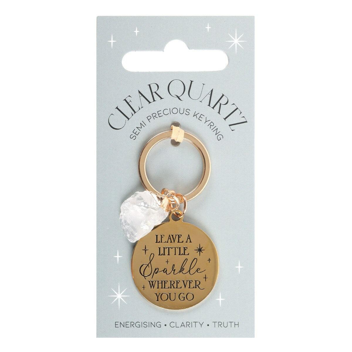 Leave a Little Sparkle Rhinestone Keychain