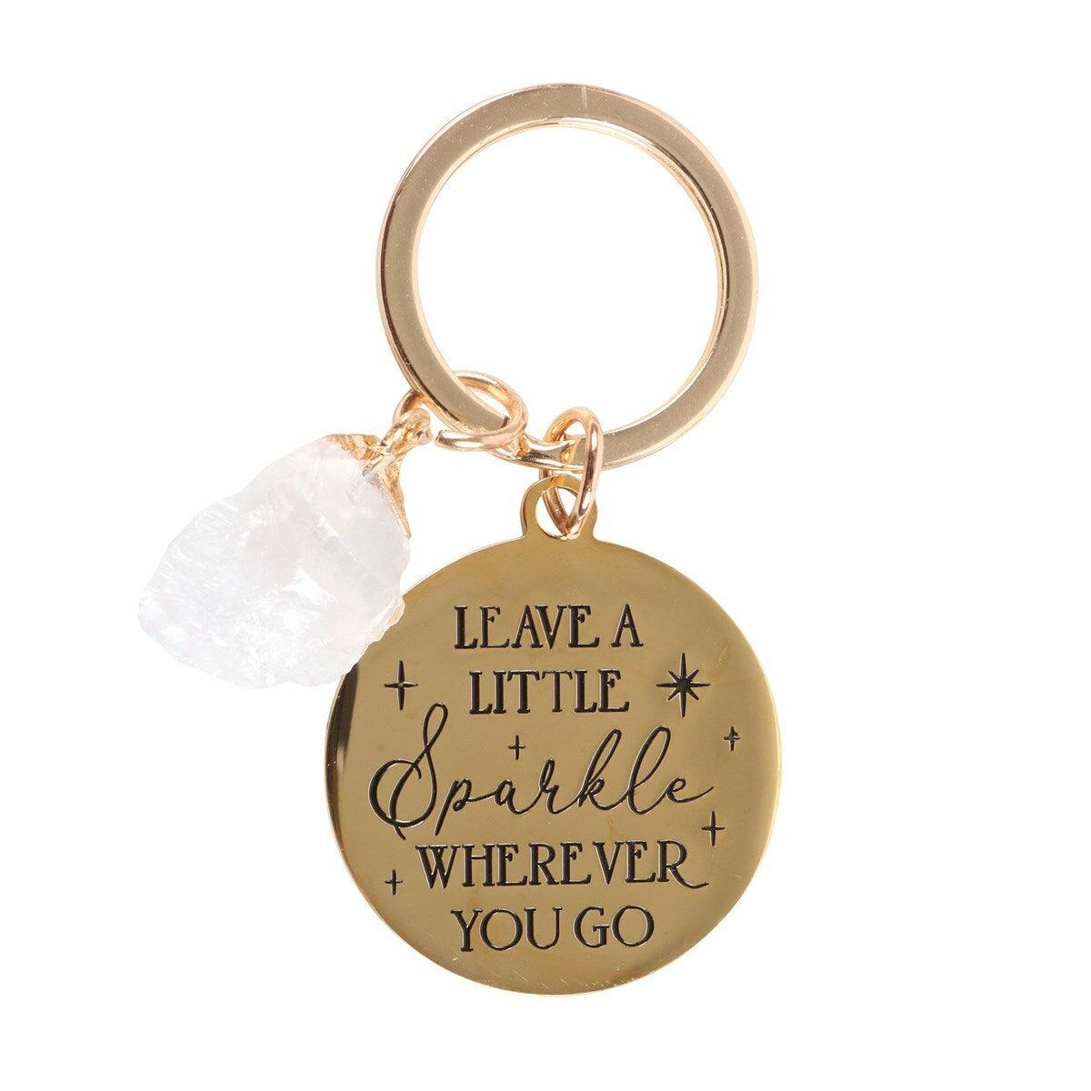 Leave a Little Sparkle Rhinestone Keychain