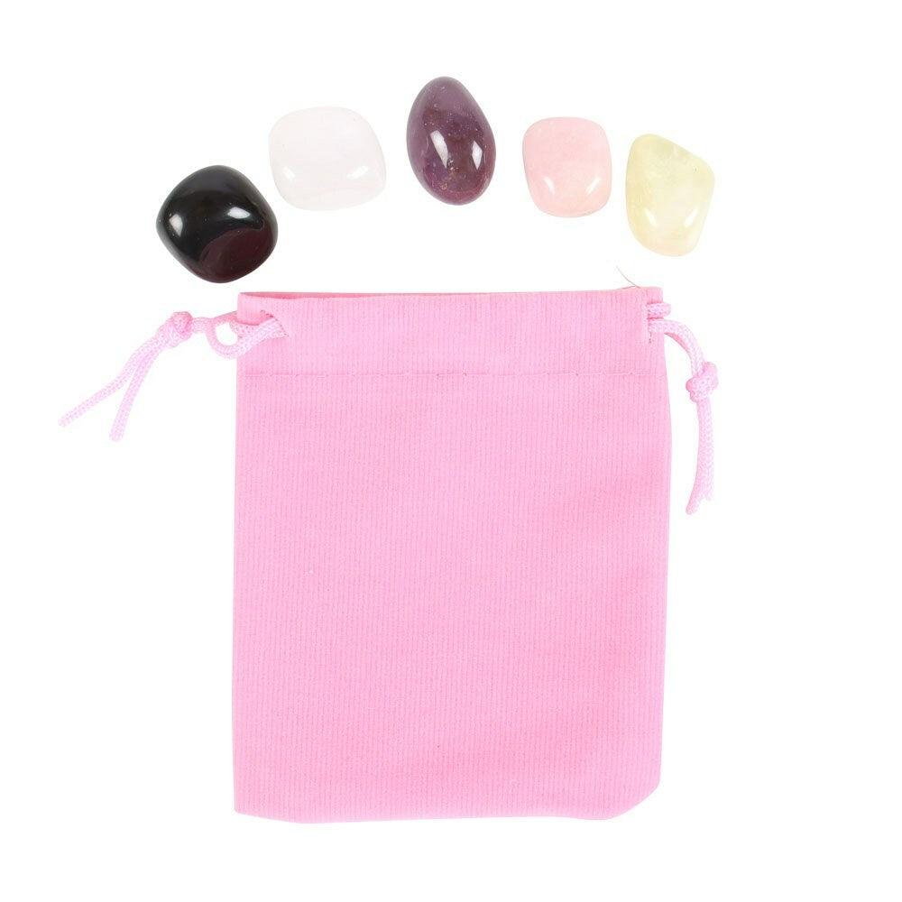 Aries Crystal Tumblestone Set - Aries natural stone gift set