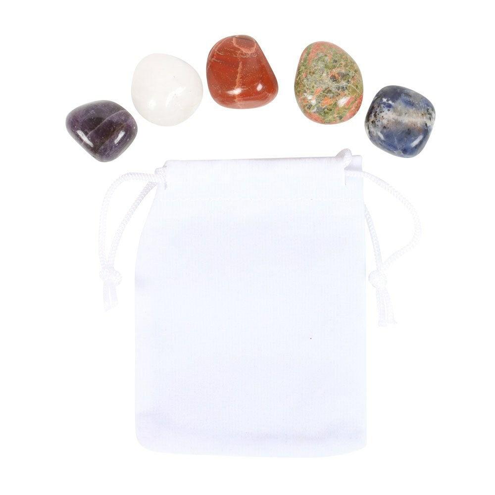 Virgo Crystal Tumblestone Set -virgin natural stone gift set