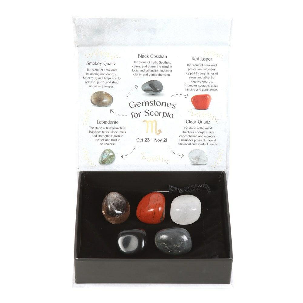 Scorpio Crystal Tumblestone Set - scorpion natural stone gift set