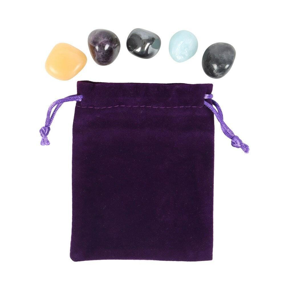 Aquarius Crystal Tumblestone Set - Aquarius natural stone gift set