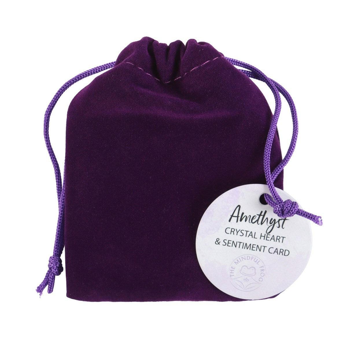 You Are So Special To me - amethyst heart lucky stone in a gift bag