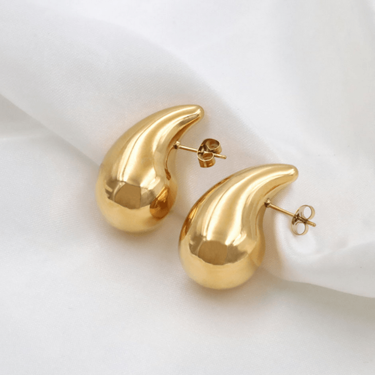 French Riviera|Teardrop Surgical Steel Studs (Gold)