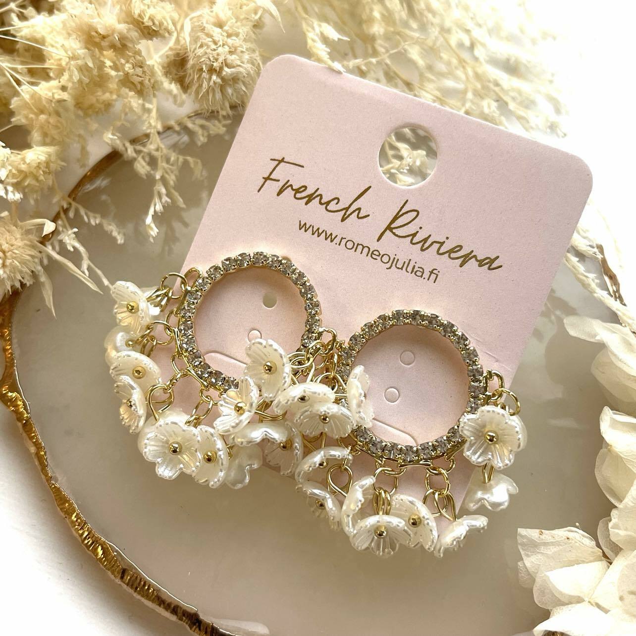 FRENCH RIVIERA|Jenine Earrings -kirkkaat juhlakorvakorut kukin (kulta)