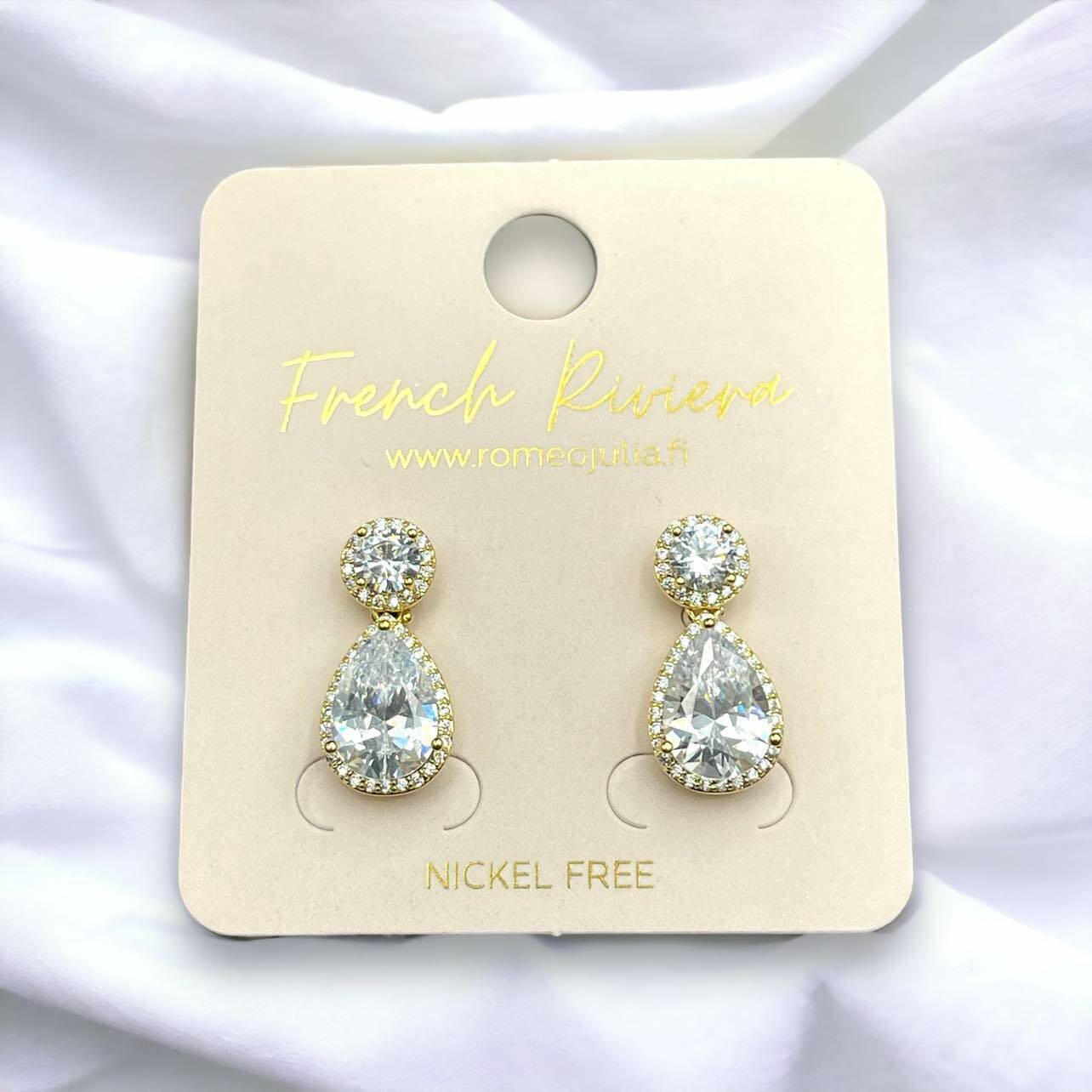 FRENCH RIVIERA|Angeline Earrings -kullanväriset pisarakorvakorut