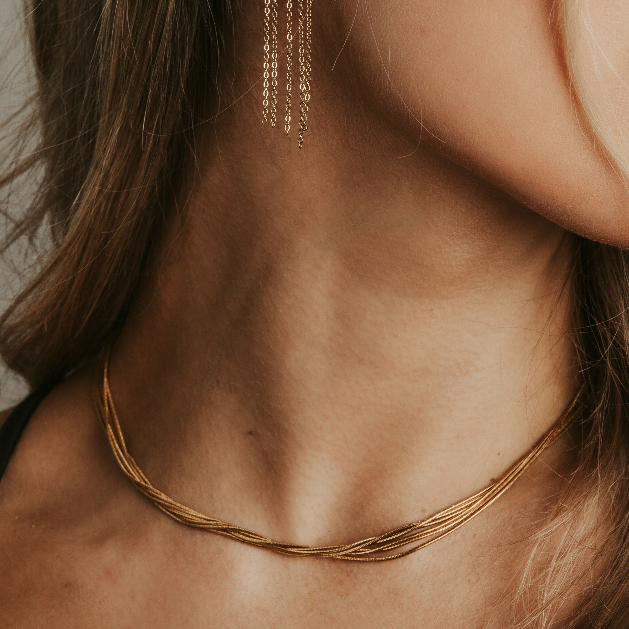 HABAHA Paris|Faye Chain in Gold - surgical steel snake chain