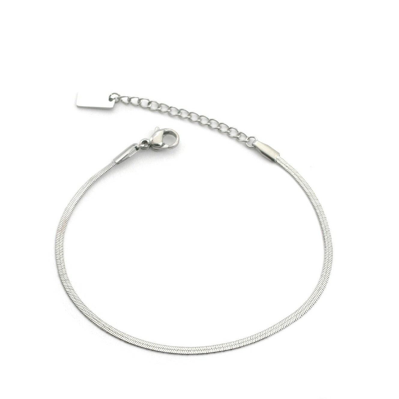 HABAHA Paris|Ada Bracelet - flat surgical steel bracelet (silver)