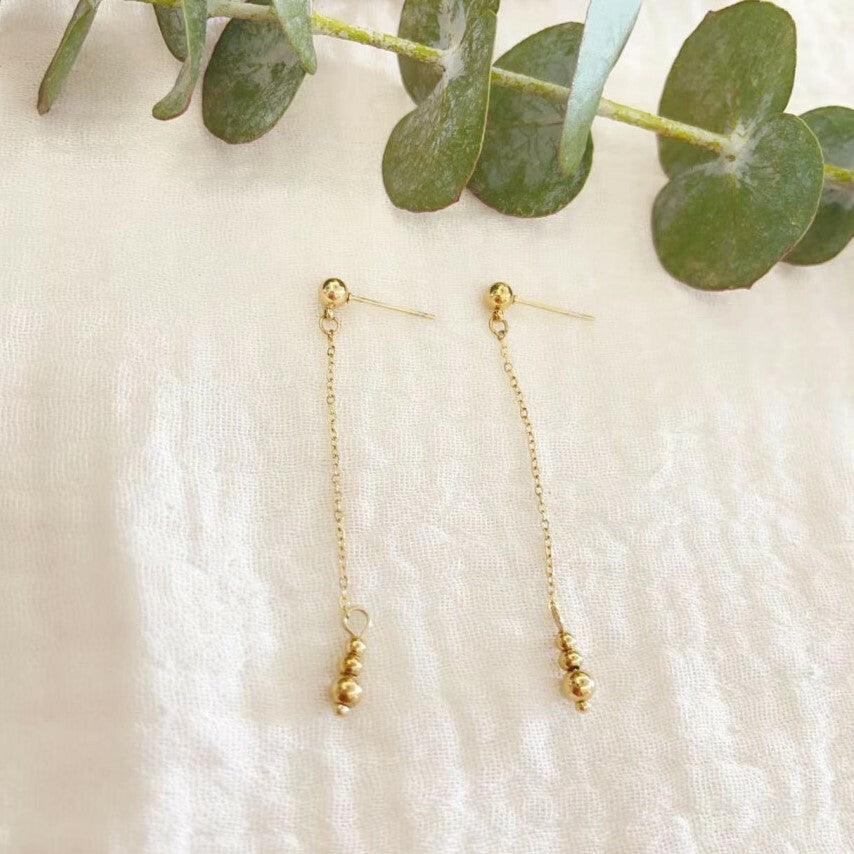 FRENCH RIVIERA|Verda surgical steel earrings with chain