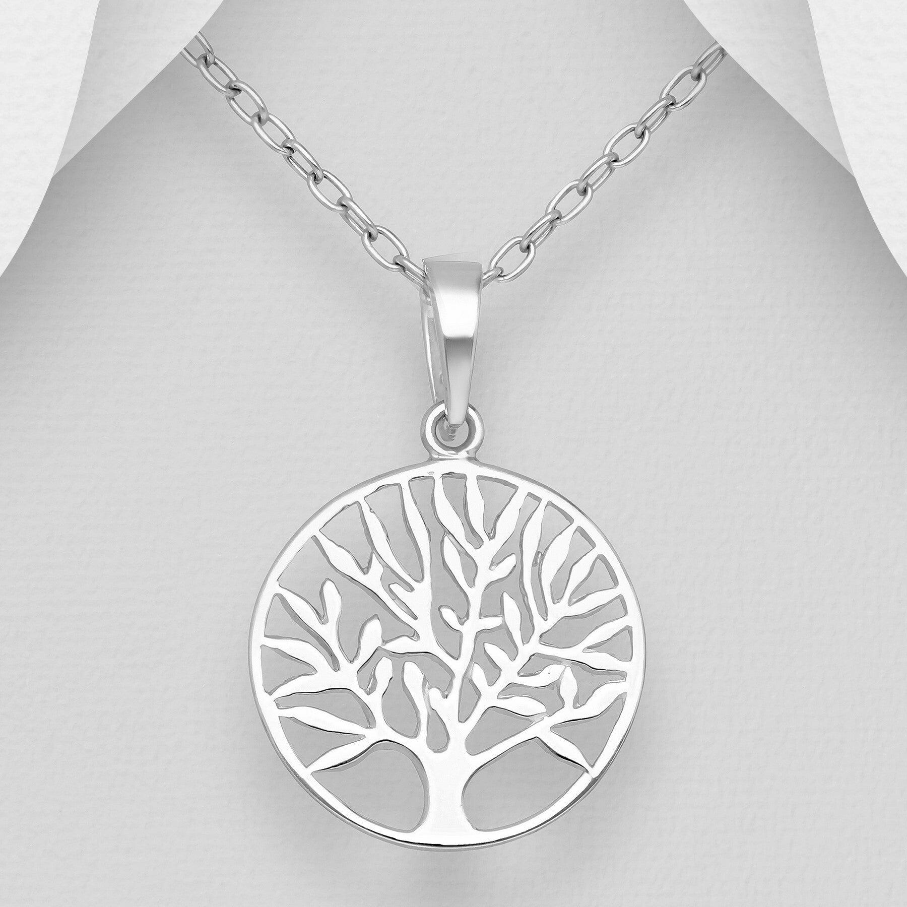 PREMIUM COLLECTION|Tree of Life -hopeinen elämänpuu riipus