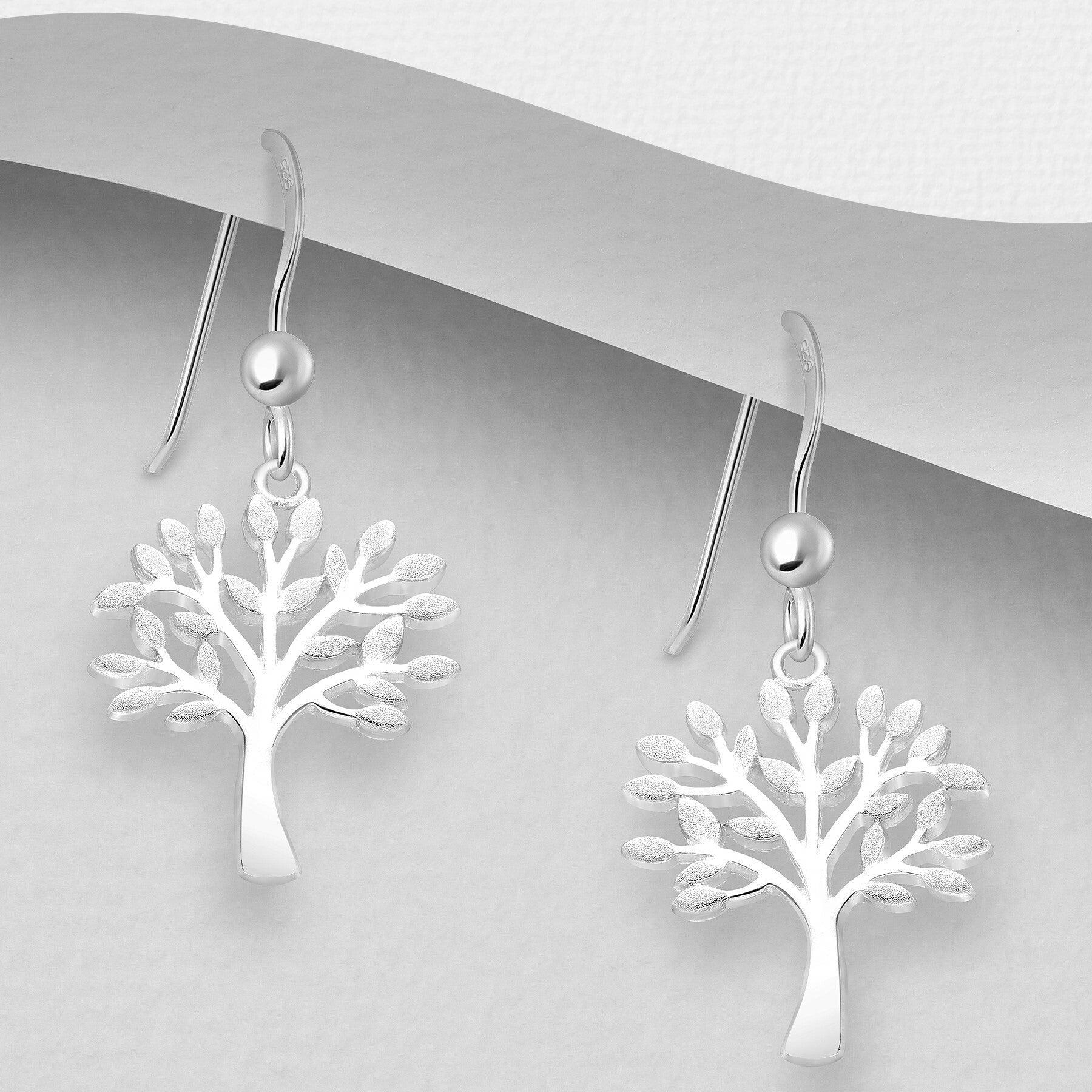 PREMIUM COLLECTION|Lili silver earrings with brushed matte finish